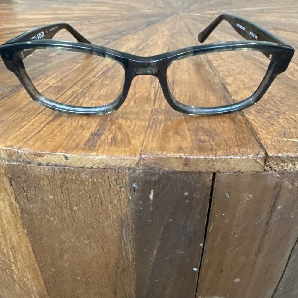 RueDuFour Jacques 410 Gray Black Smoke 54-18-145 Cateye Eyeglasses Frames